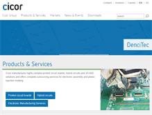 Tablet Screenshot of cicor.com